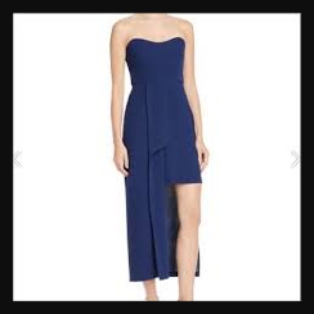 NWT / NEW - ELLIATT - Exotic High Low Dress in Navy - CLOSET CLEAROUT